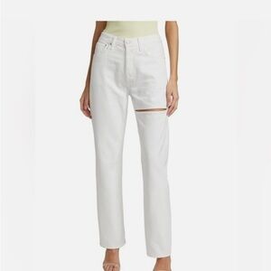 AGOLDE Lana Slice High-Rise Straight-Leg Jeans
